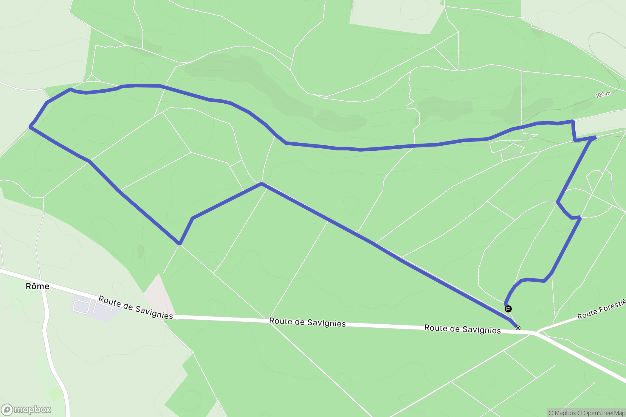 Le Mont-Saint-Adrien : carte du parcours de randonnée - France