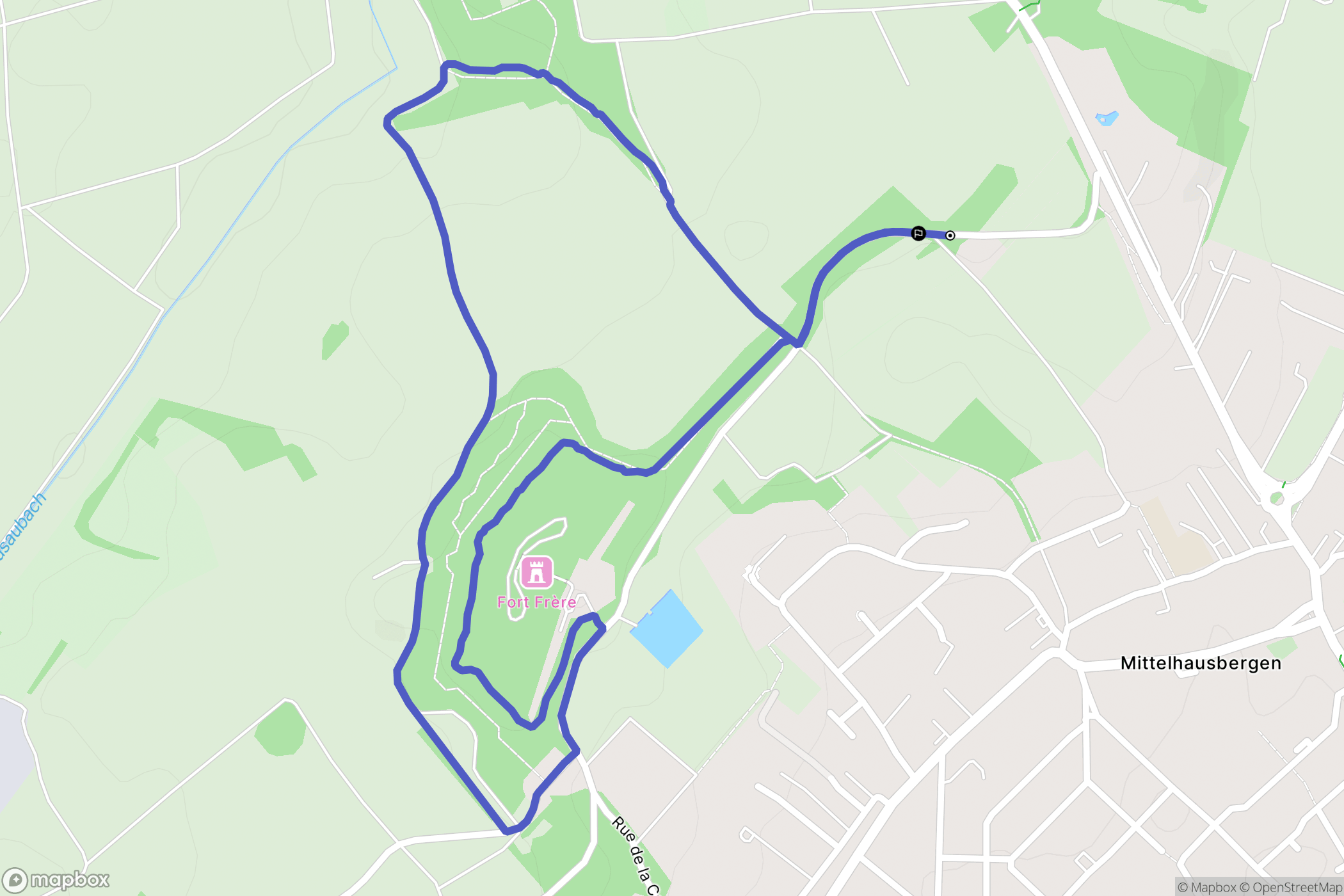 Mittelhausbergen : carte du parcours de randonnée - France