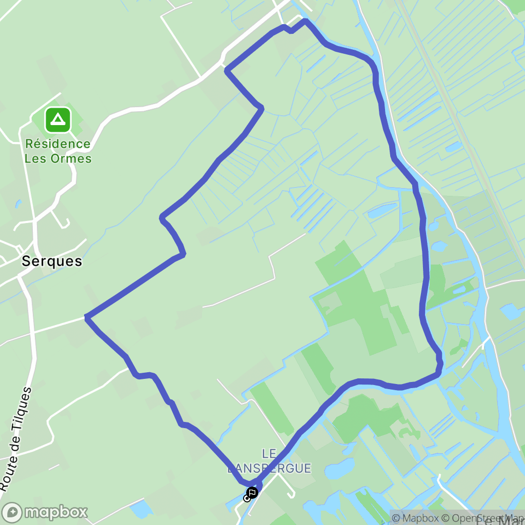 Tilques : carte du parcours de randonnée - France