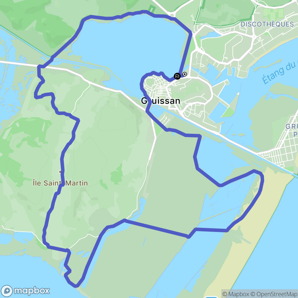 Gruissan : carte du parcours de randonnée - France