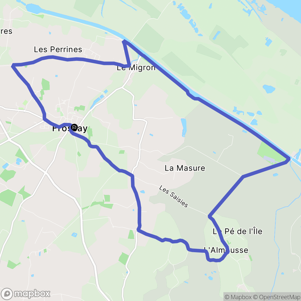 Frossay : carte du parcours de randonnée - France