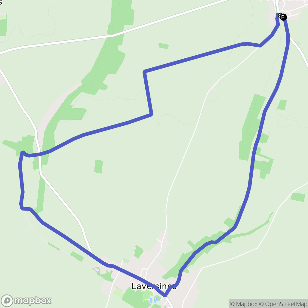 Fouquerolles : carte du parcours de randonnée - France