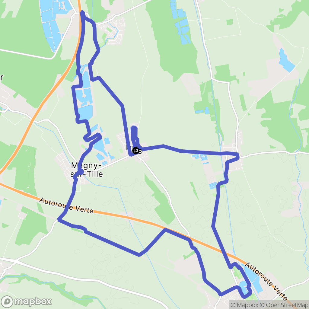 Izier : carte du parcours de randonnée - France