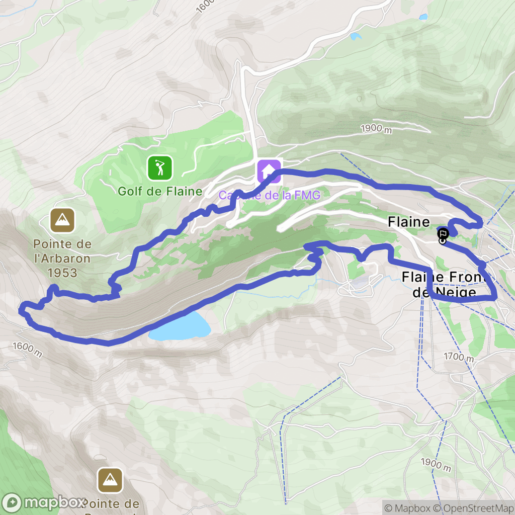 Arâches-la-Frasse : carte du parcours de randonnée - France