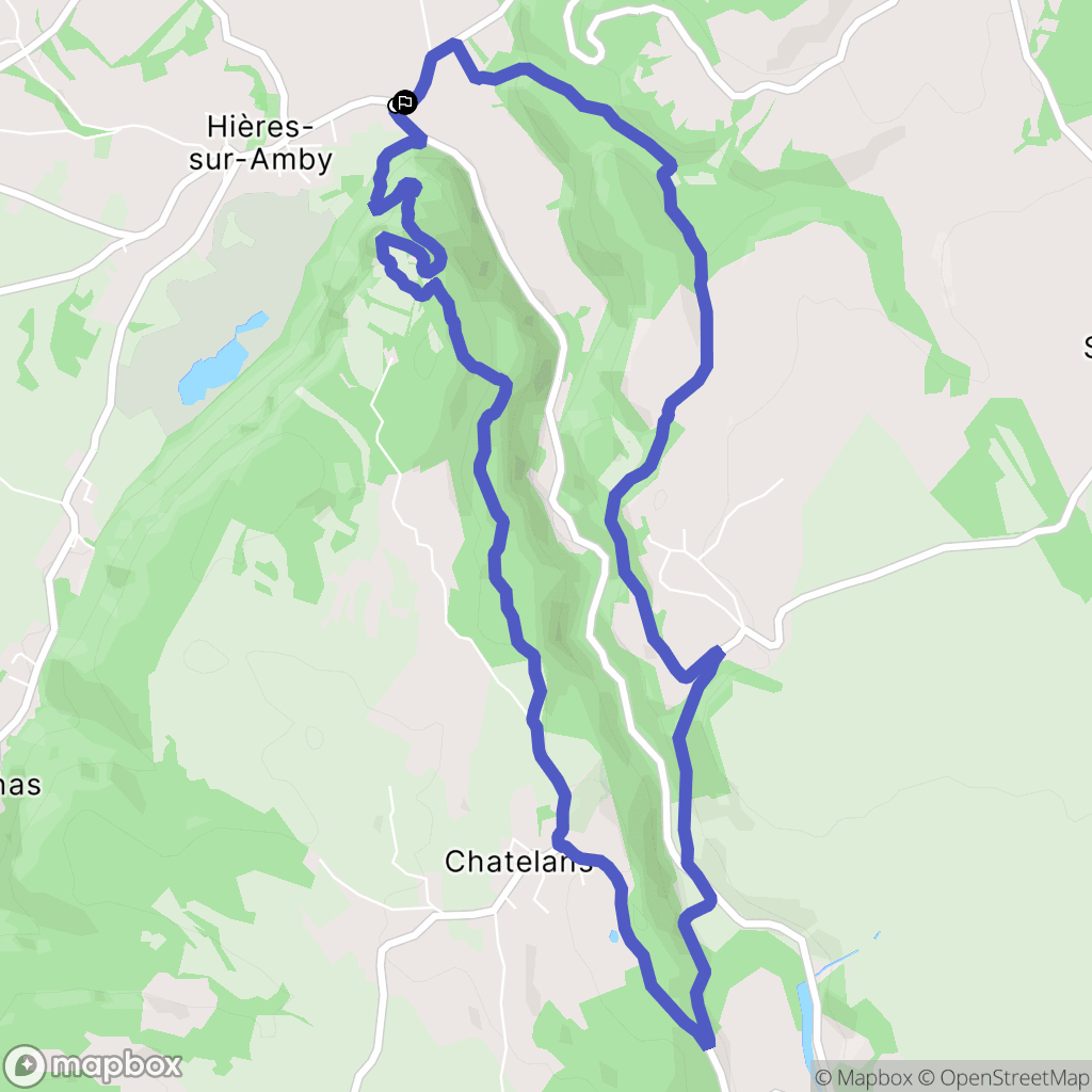 Hières-sur-Amby: routekaart voor buitenactiviteiten - France
