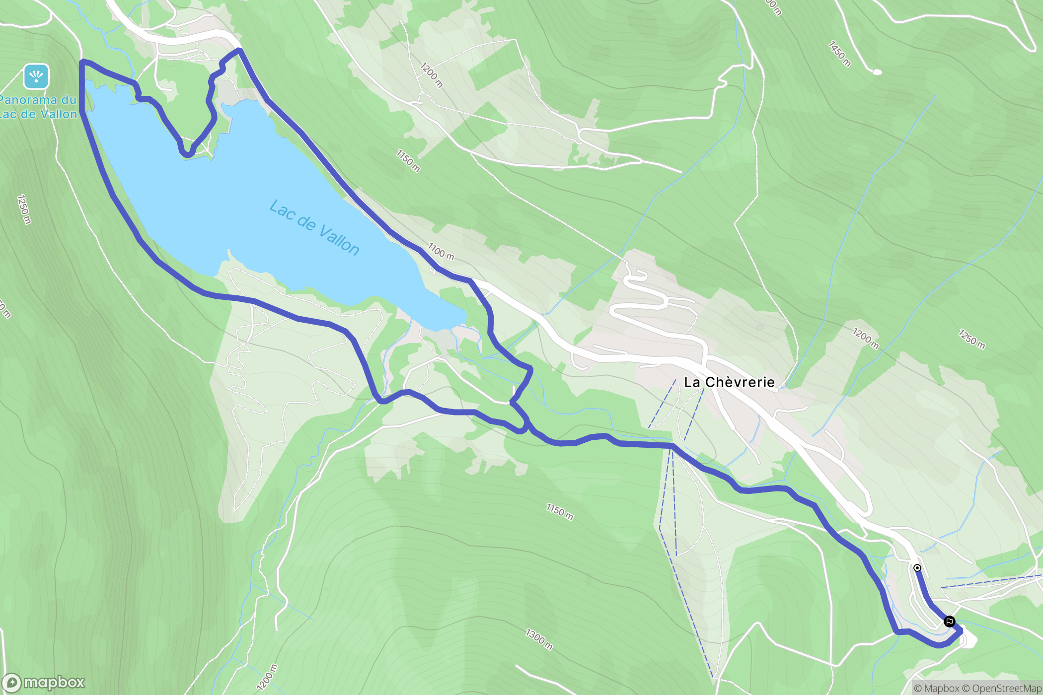 Bellevaux : carte du parcours de randonnée - France