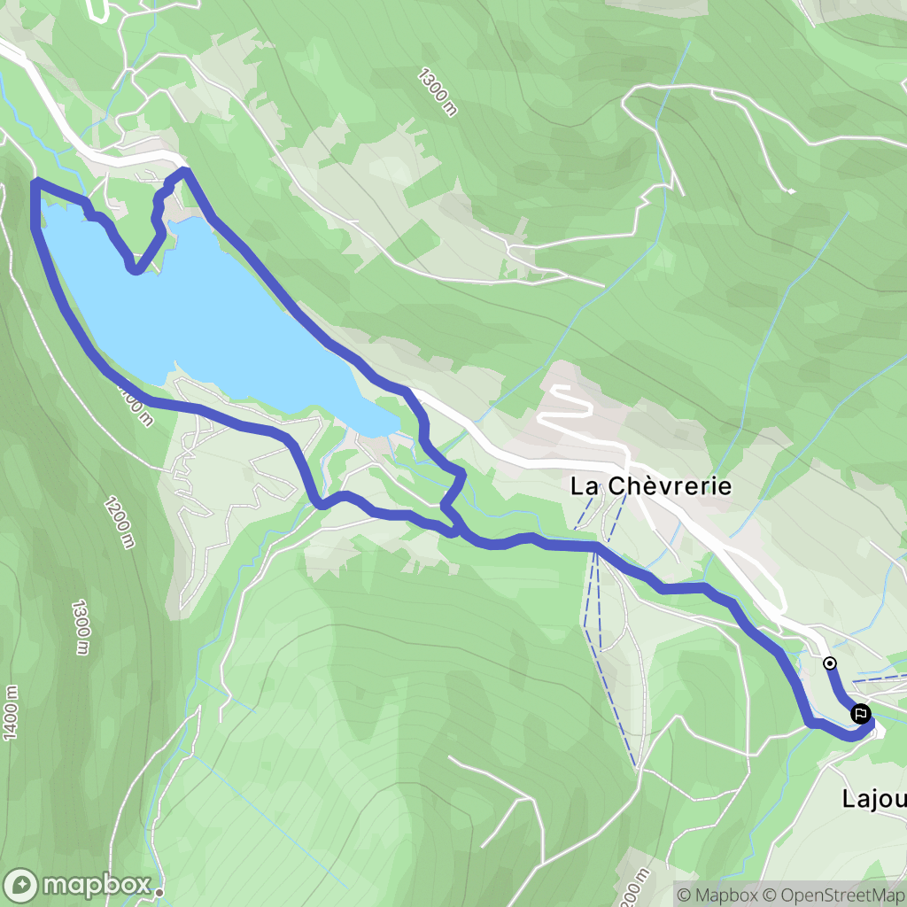 Bellevaux : carte du parcours de randonnée - France