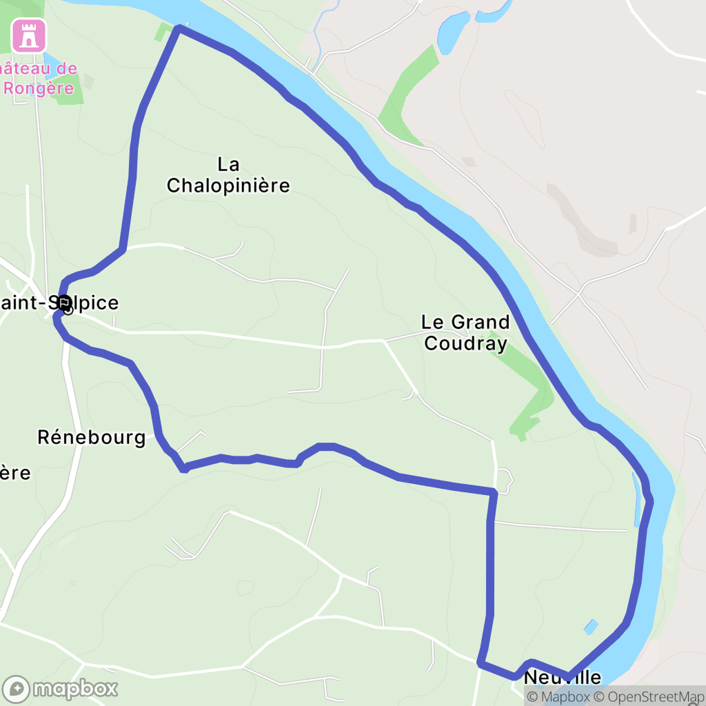 La Roche-Neuville : carte du parcours de randonnée - France
