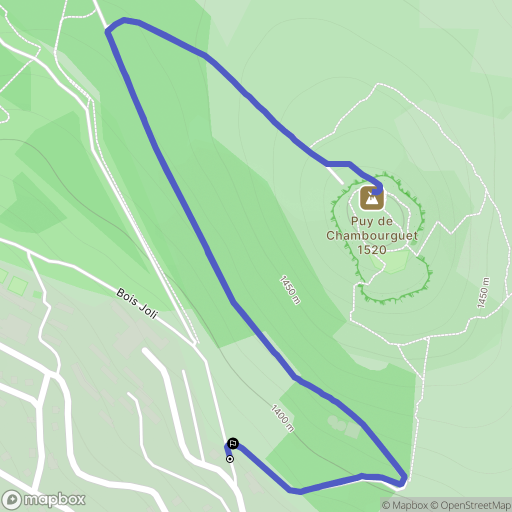 Besse-et-Saint-Anastaise : carte du parcours de randonnée - France