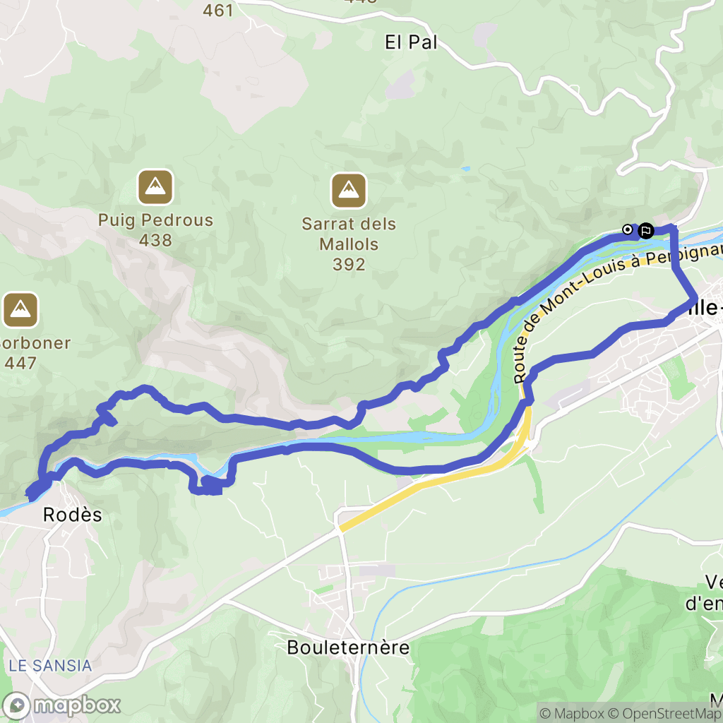 Ille-sur-Têt : carte du parcours de randonnée - France