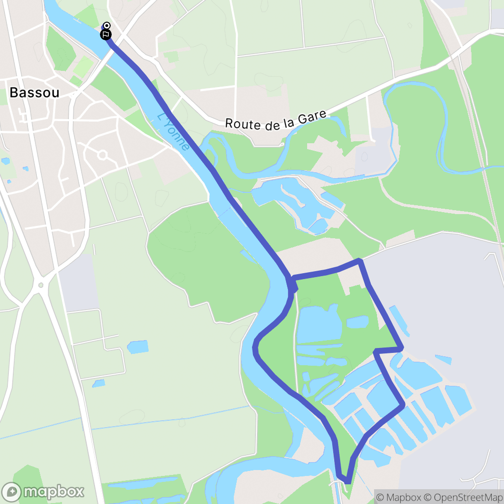 Bonnard : carte du parcours de randonnée - France