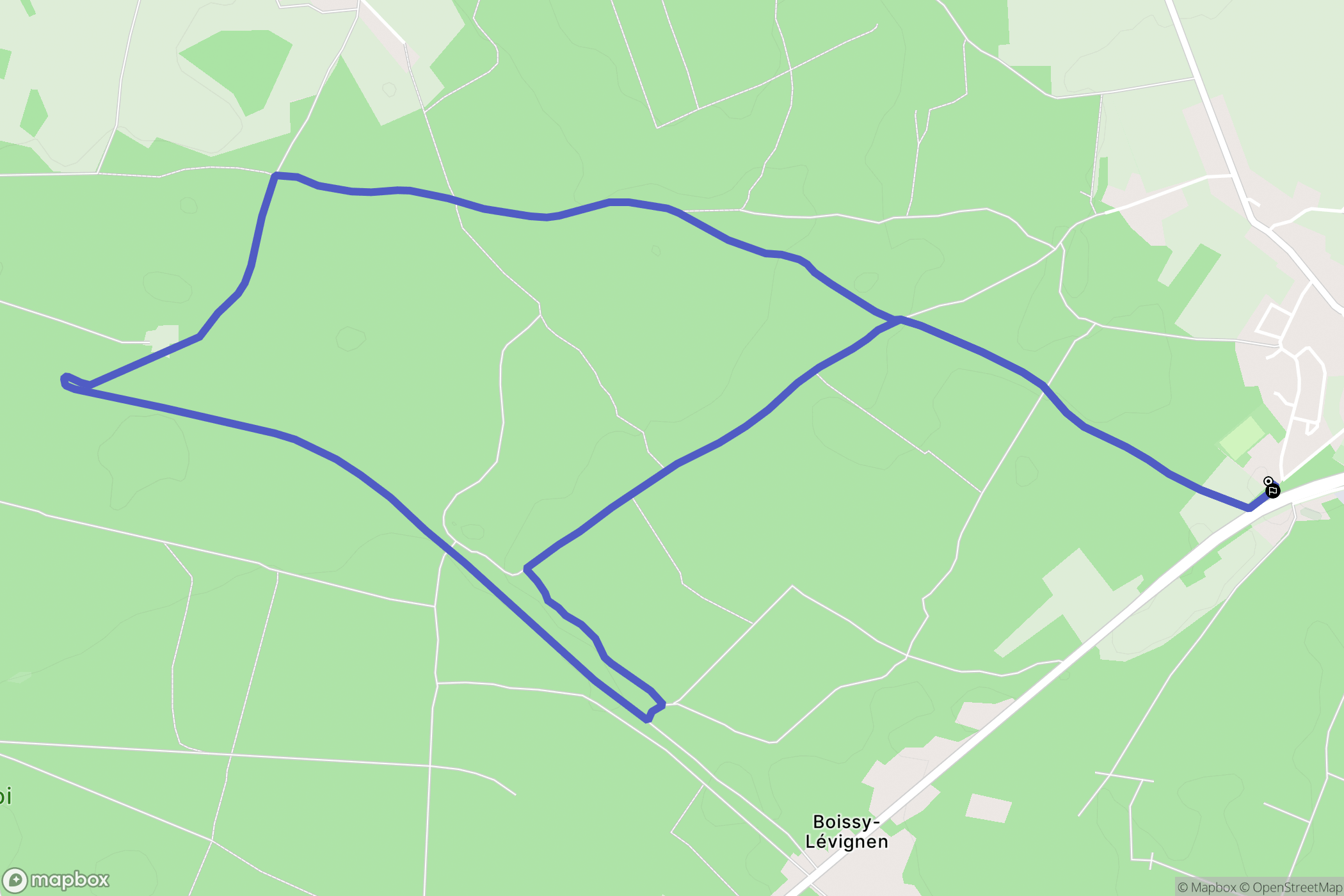 Lévignen : carte du parcours de randonnée - France