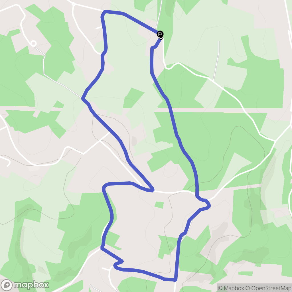 Bassillac et Auberoche : carte du parcours de randonnée - France