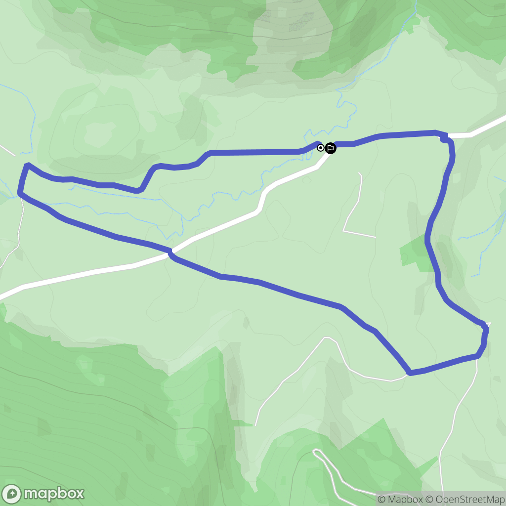 Bilhères, Arudy : carte du parcours de randonnée - France