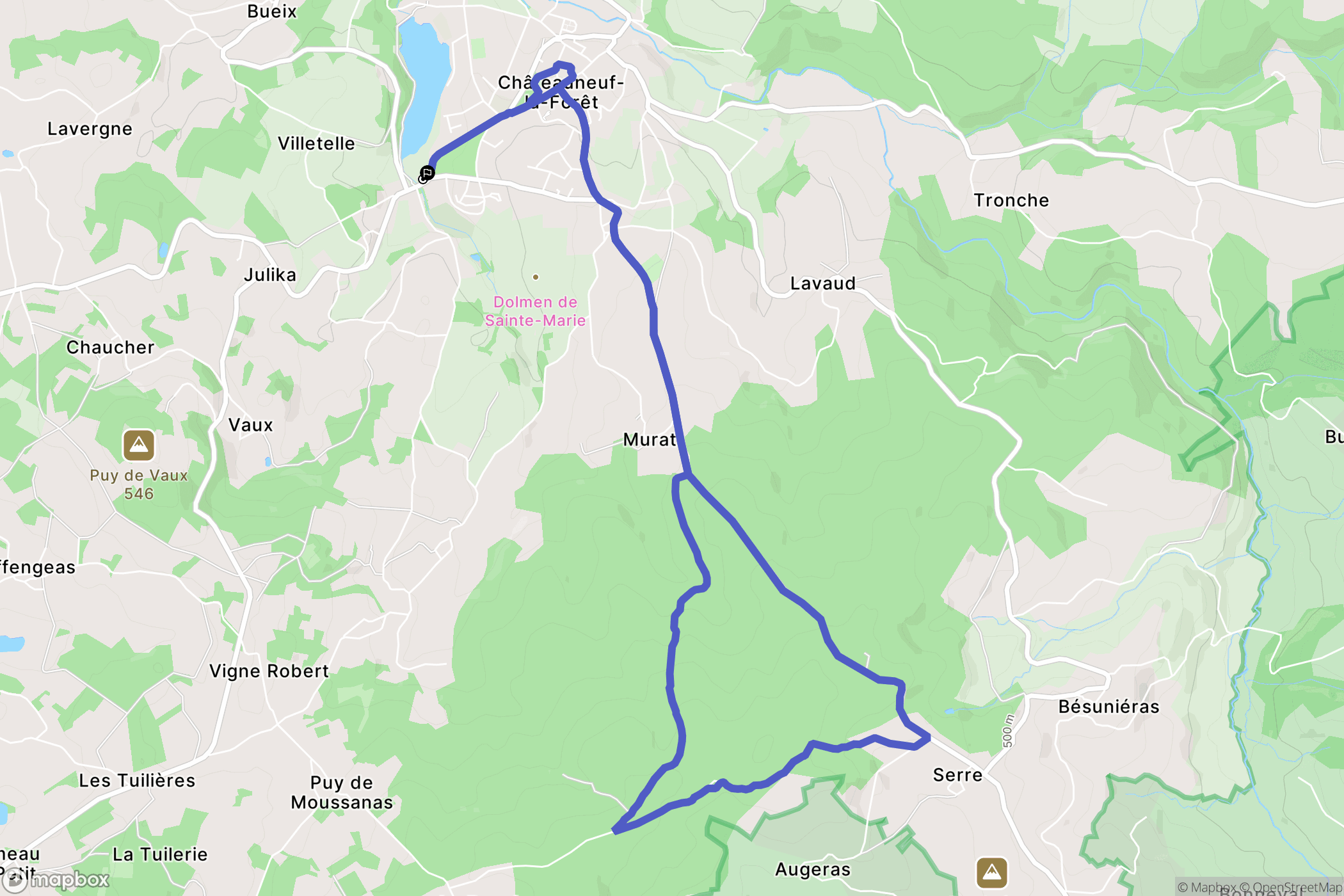 Châteauneuf-la-Forêt: routekaart voor buitenactiviteiten - France