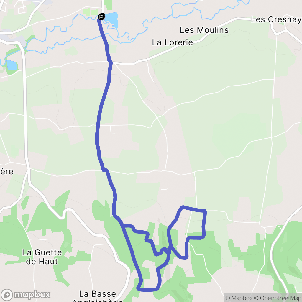Brécey : carte du parcours de randonnée - France