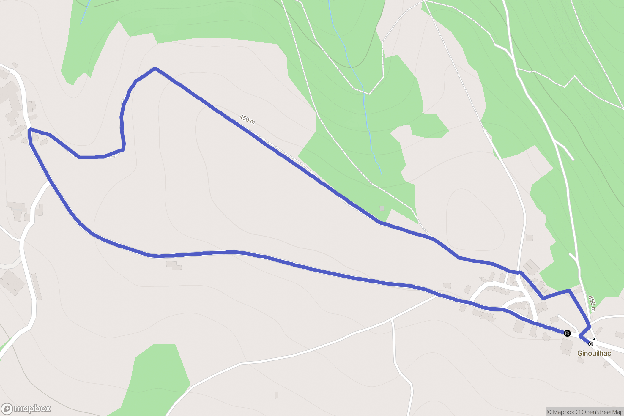 Almont-les-Junies : carte du parcours de randonnée - France