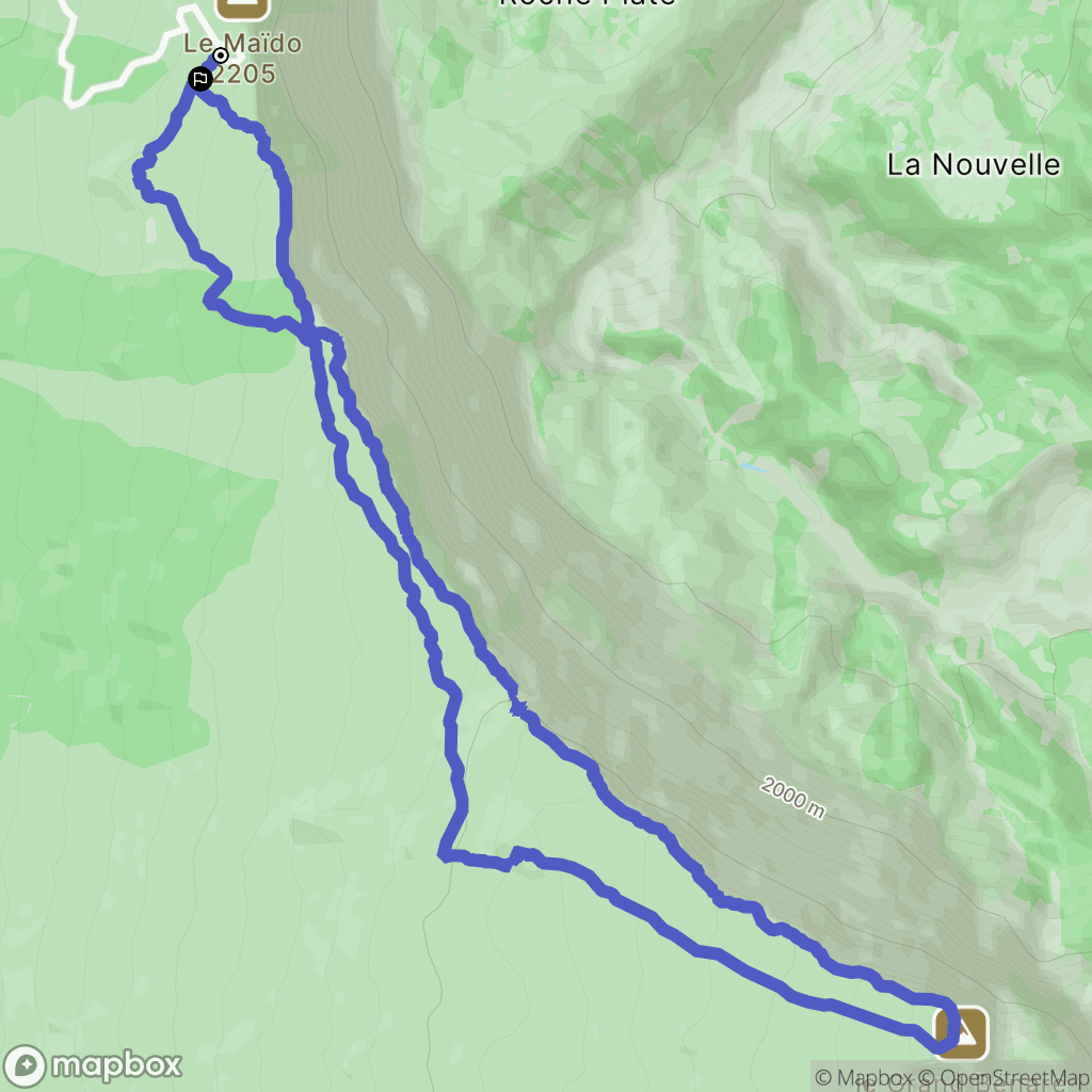 Saint Paul : carte du parcours de randonnée - France