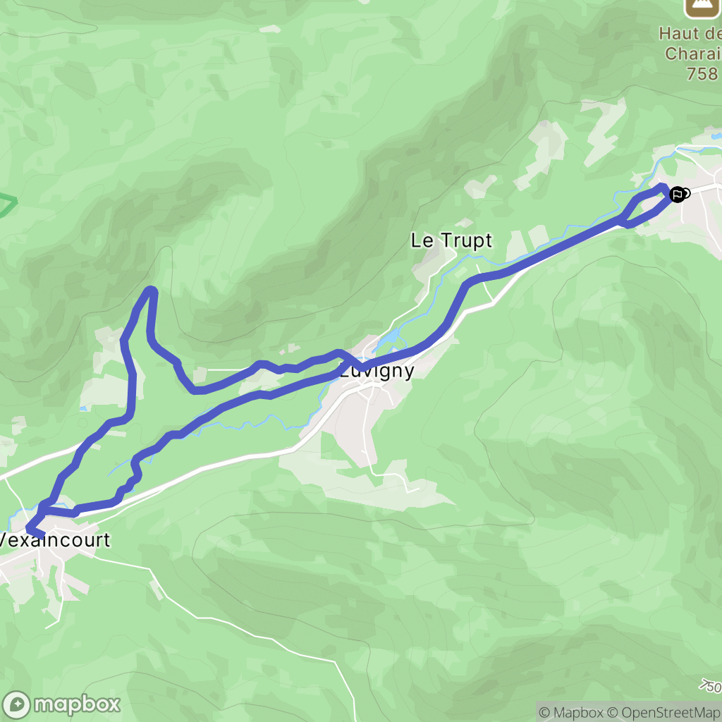 Raon-sur-Plaine : carte du parcours de randonnée - France