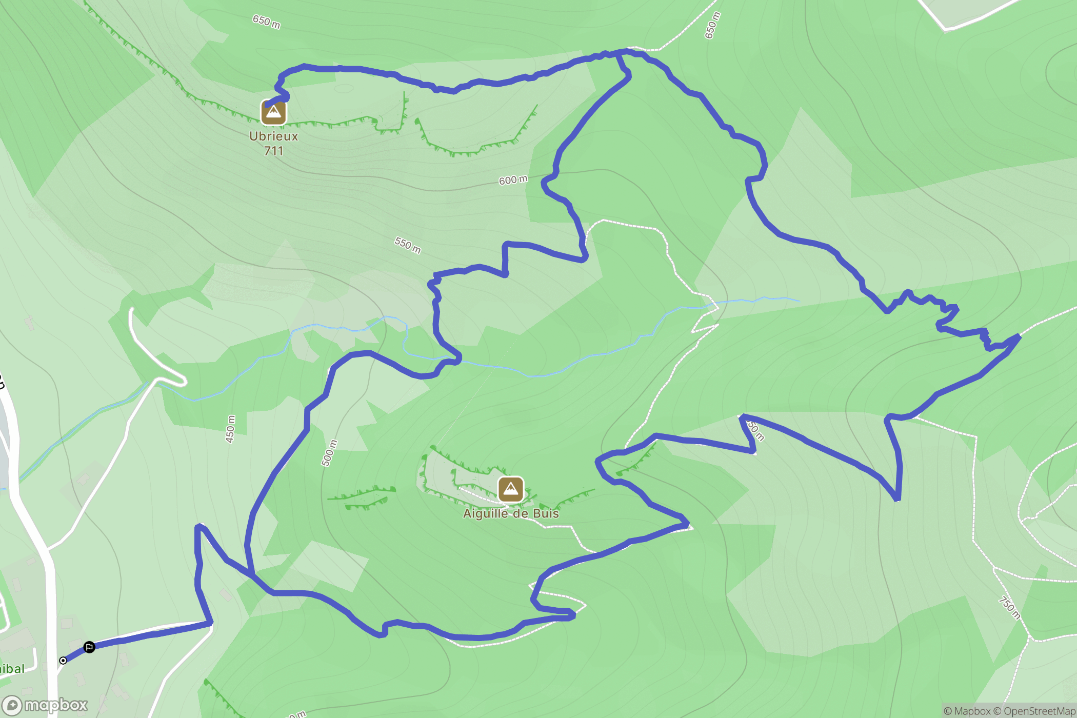 Buis-les-Baronnies : carte du parcours de randonnée - France