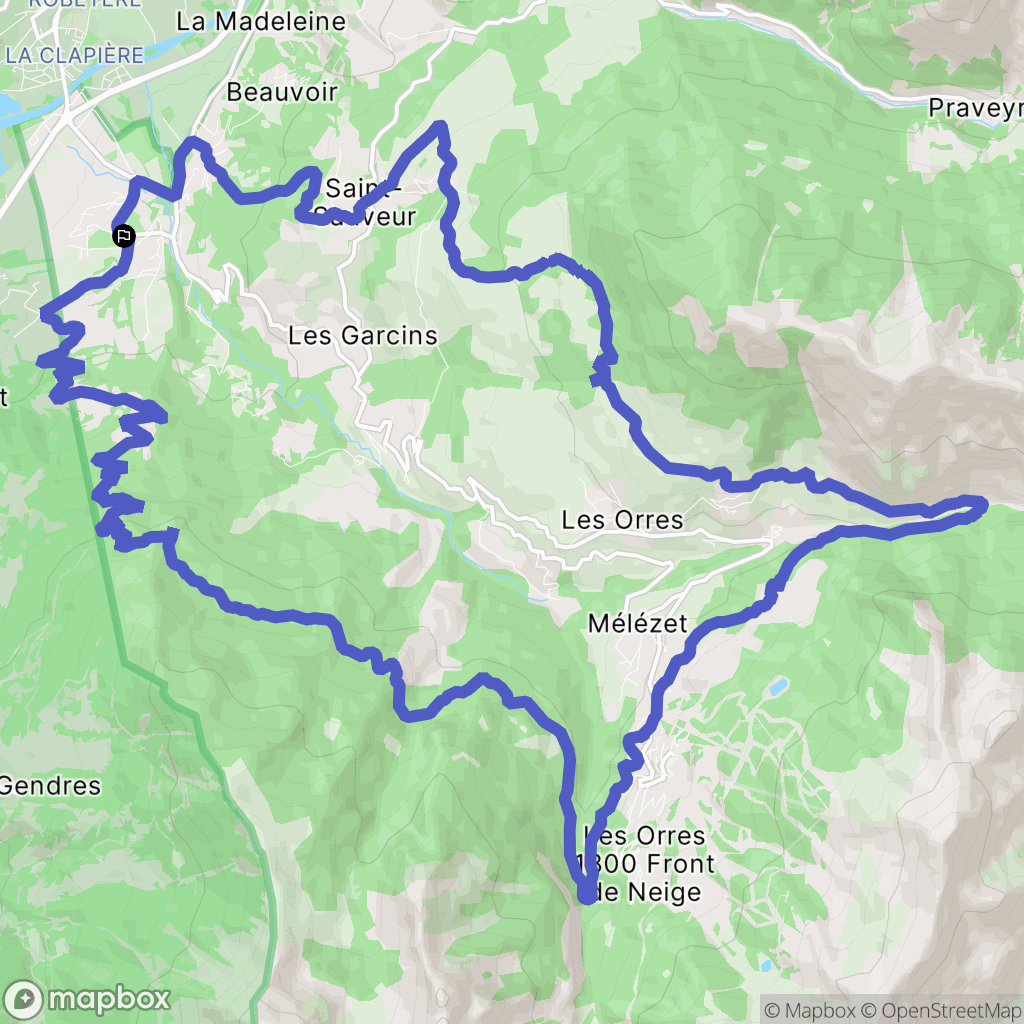 Baratier : carte du parcours de randonnée - France