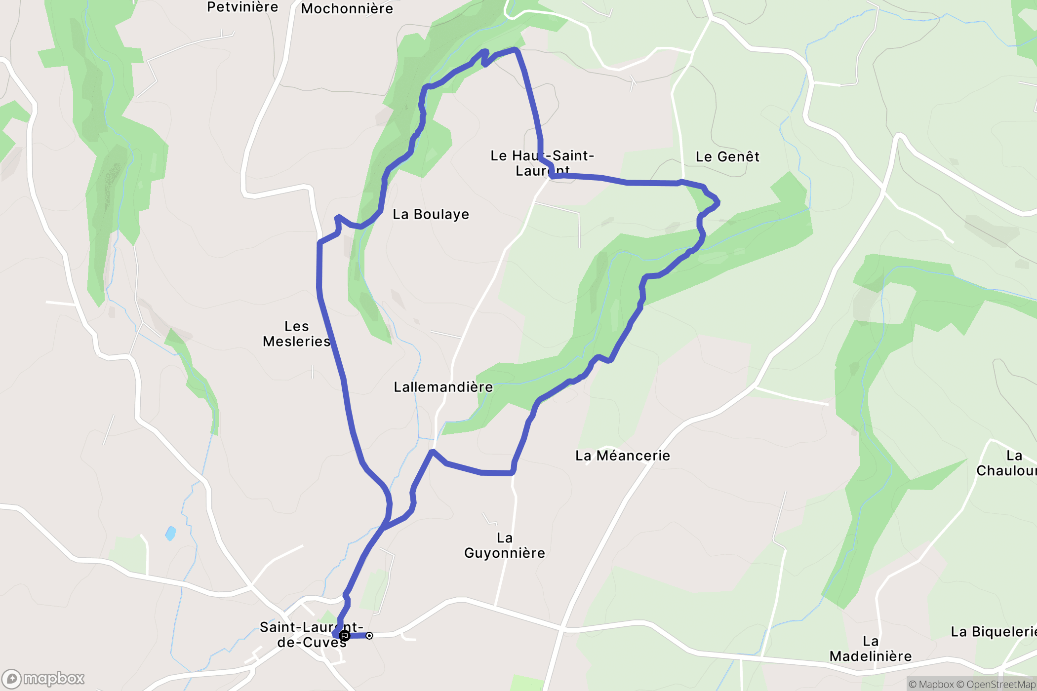 Saint-Laurent-de-Cuves: routekaart voor buitenactiviteiten - France