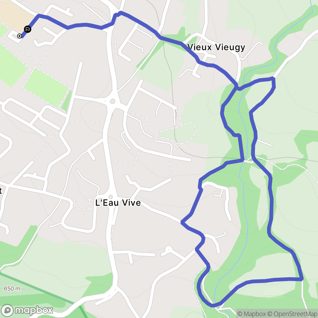 Annecy : carte du parcours de randonnée - France