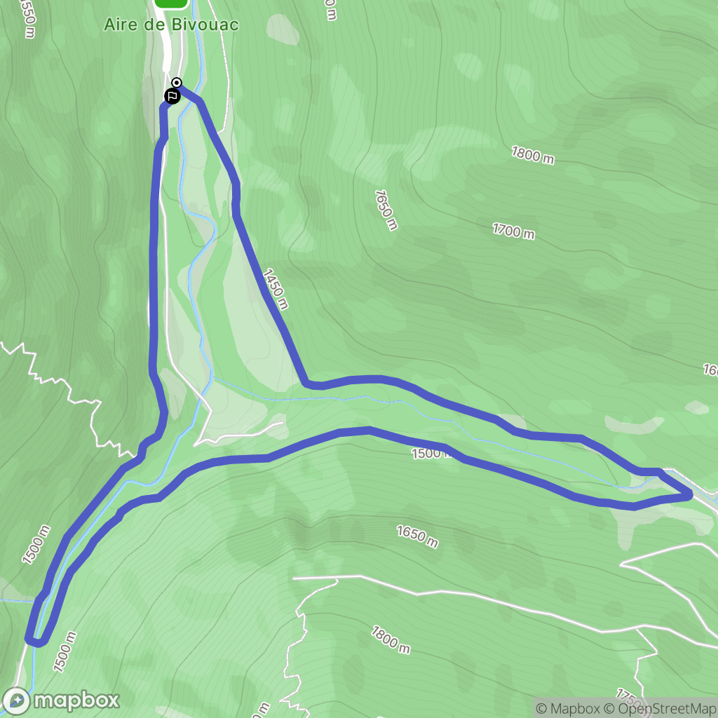 Tramezaîgues : carte du parcours de randonnée - France