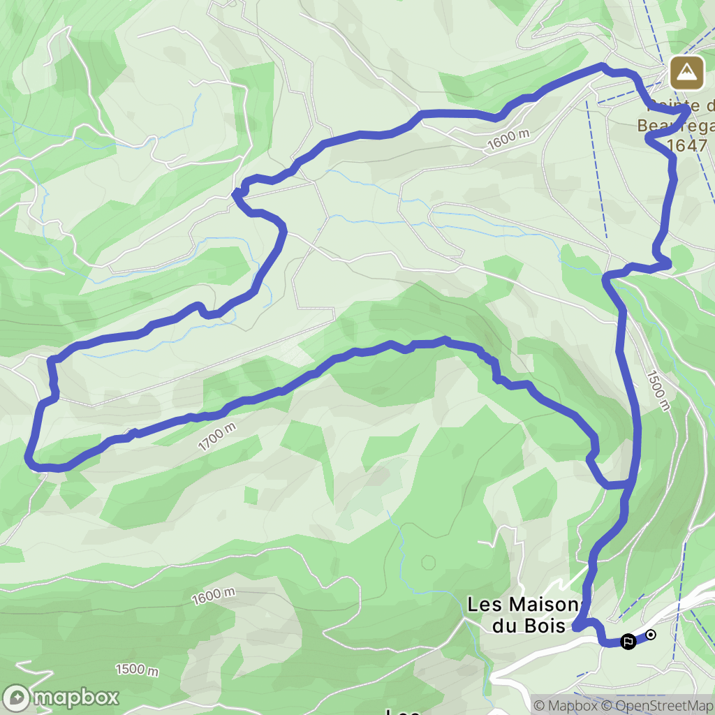 Manigod : carte du parcours de randonnée - France