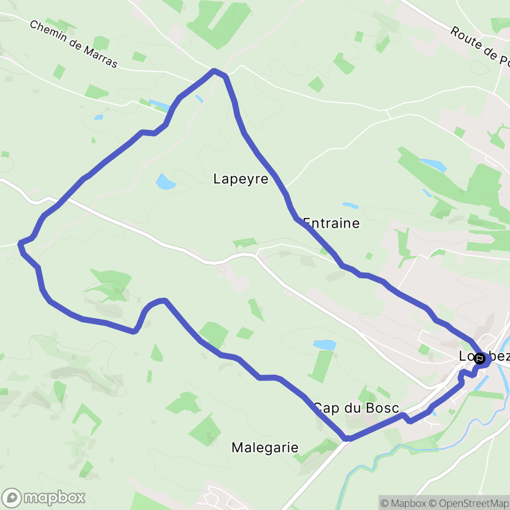 Lombez : carte du parcours de randonnée - France