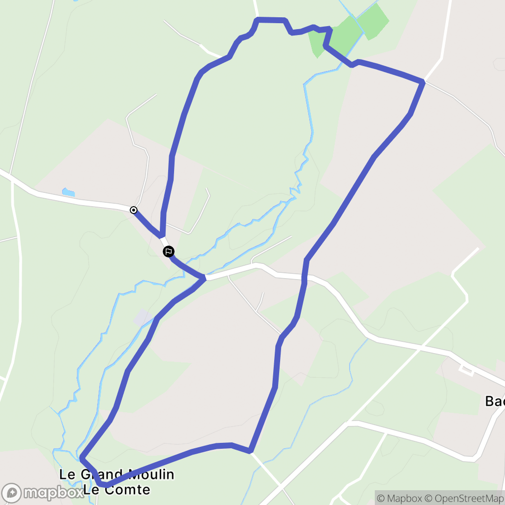Bacilly : carte du parcours de randonnée - France