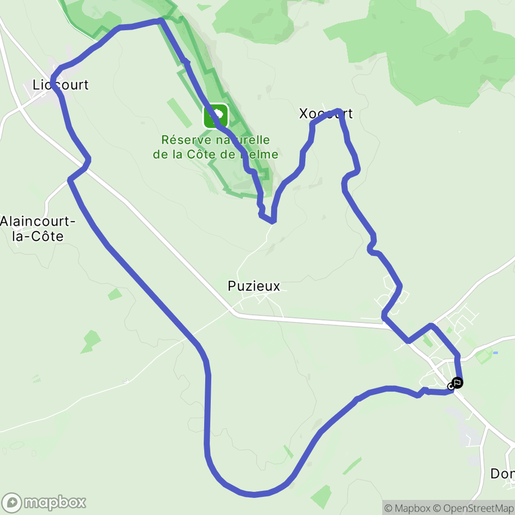 Delme : carte du parcours de randonnée - France