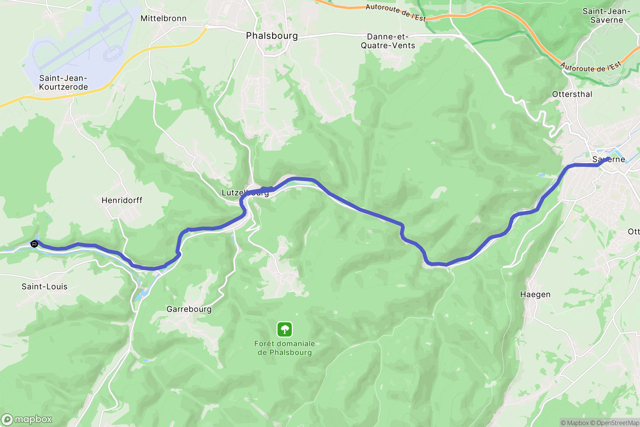 Arzviller : carte du parcours de randonnée - France