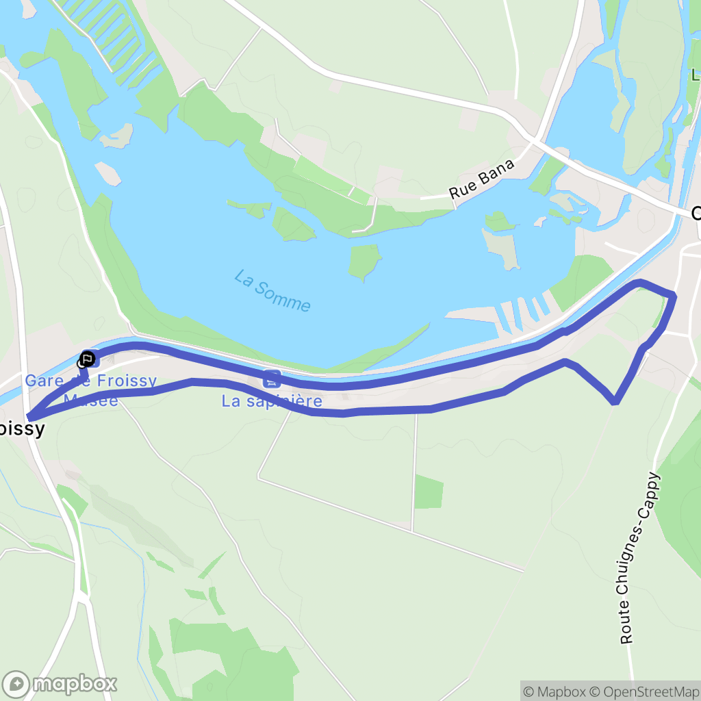 La Neuville-lès-Bray : carte du parcours de randonnée - France