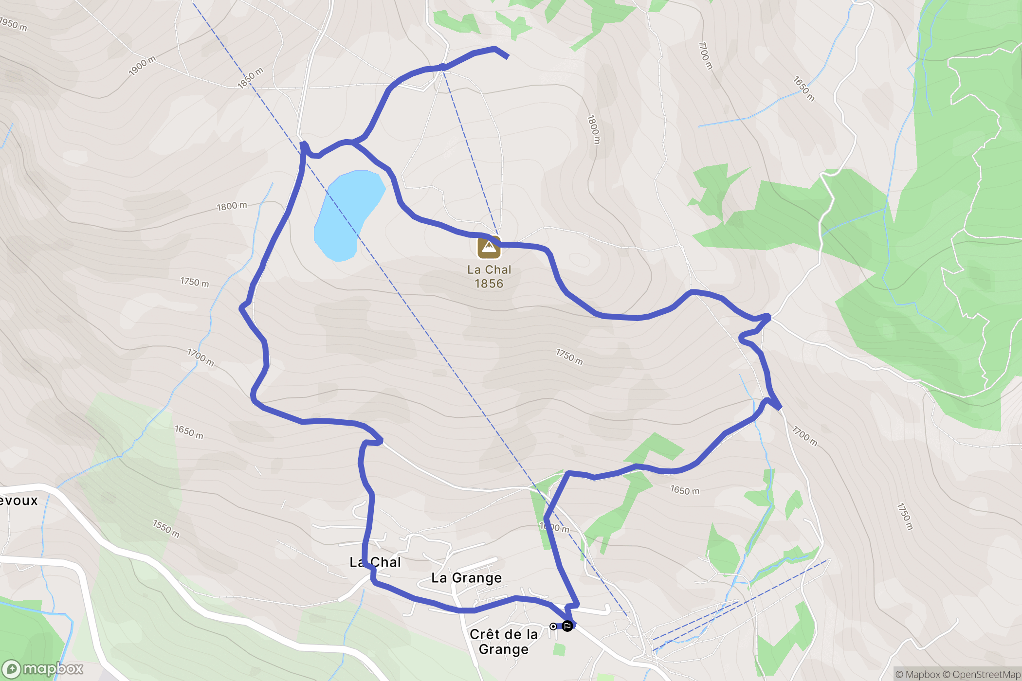 Saint-Jean-d'Arves : carte du parcours de randonnée - France