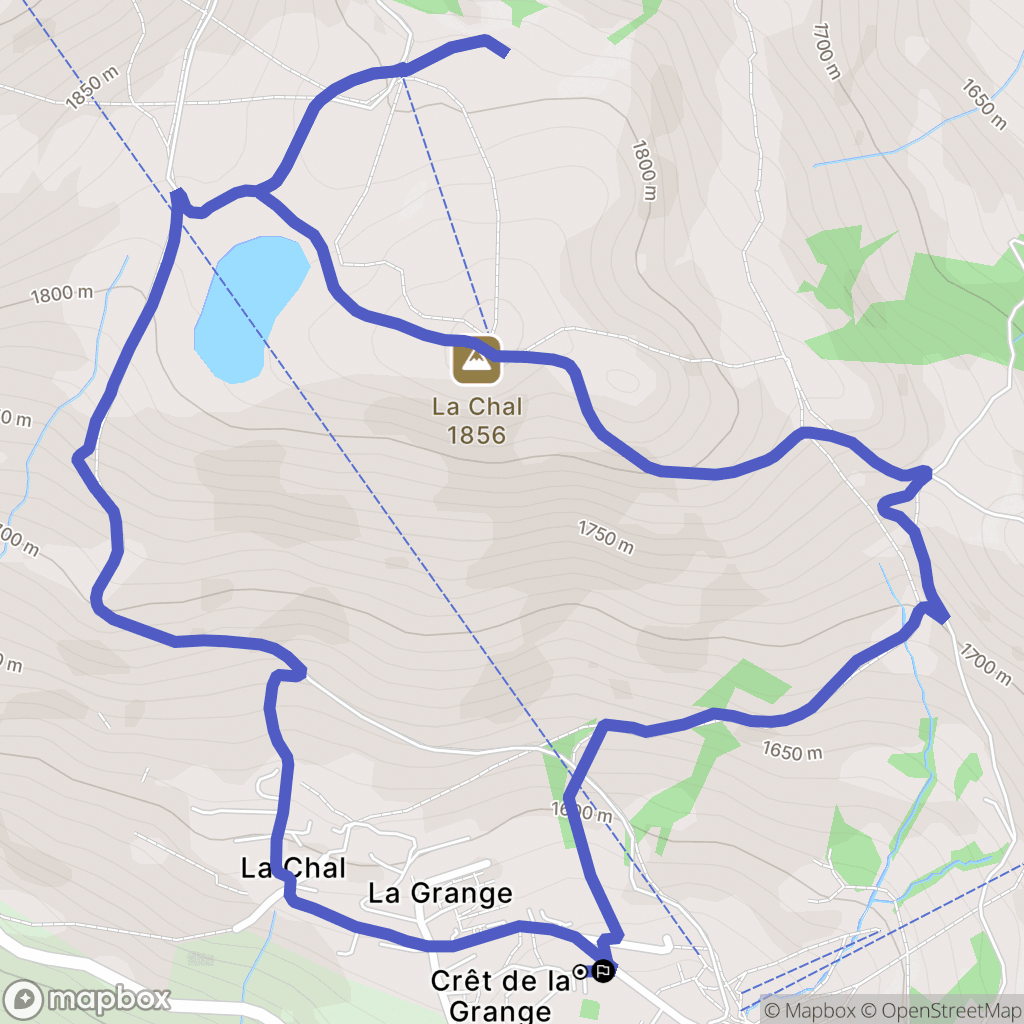 Saint-Jean-d'Arves : carte du parcours de randonnée - France
