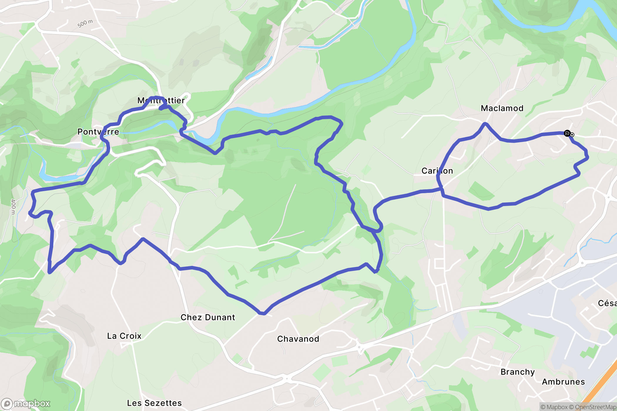 Chavanod : carte du parcours de randonnée - France