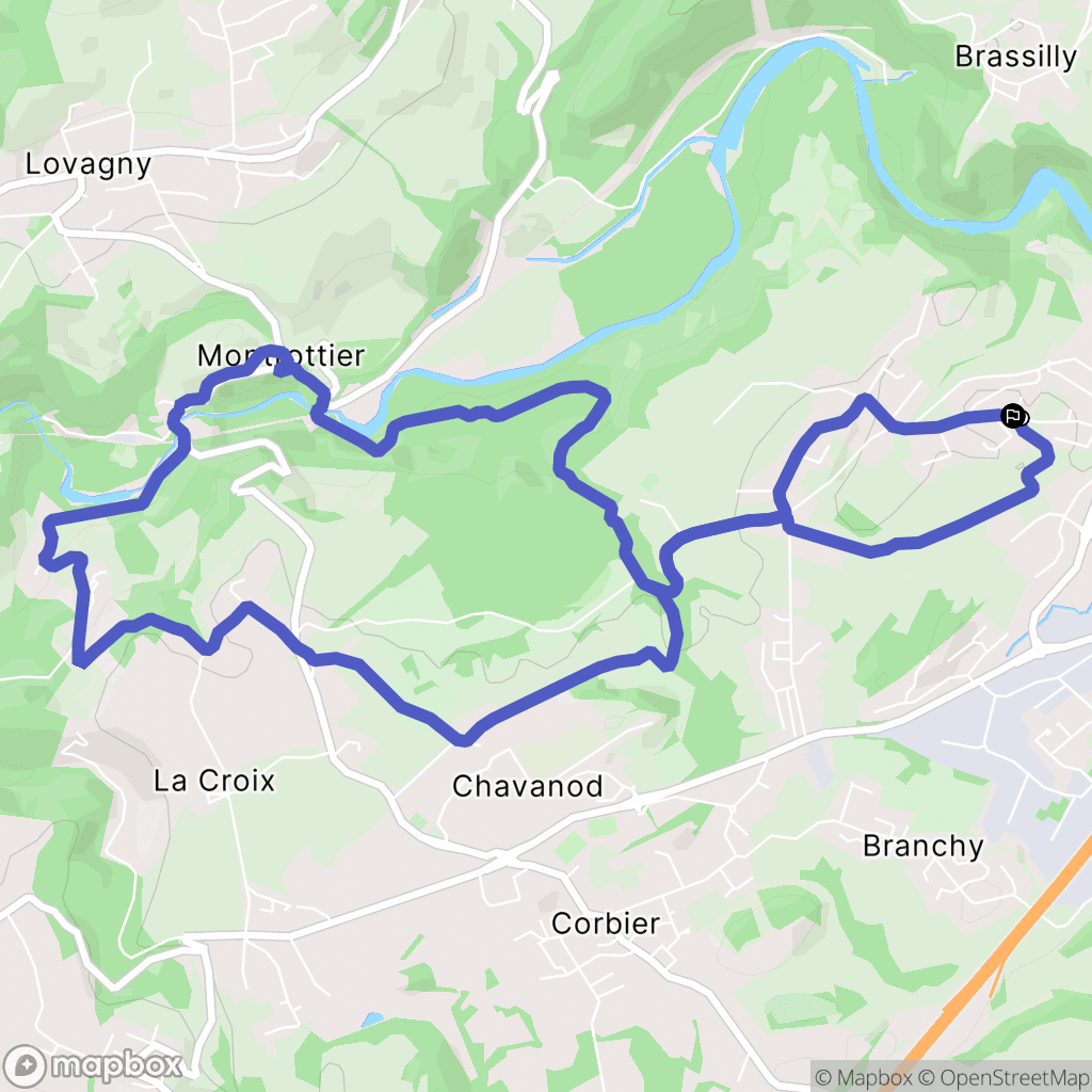 Chavanod : carte du parcours de randonnée - France