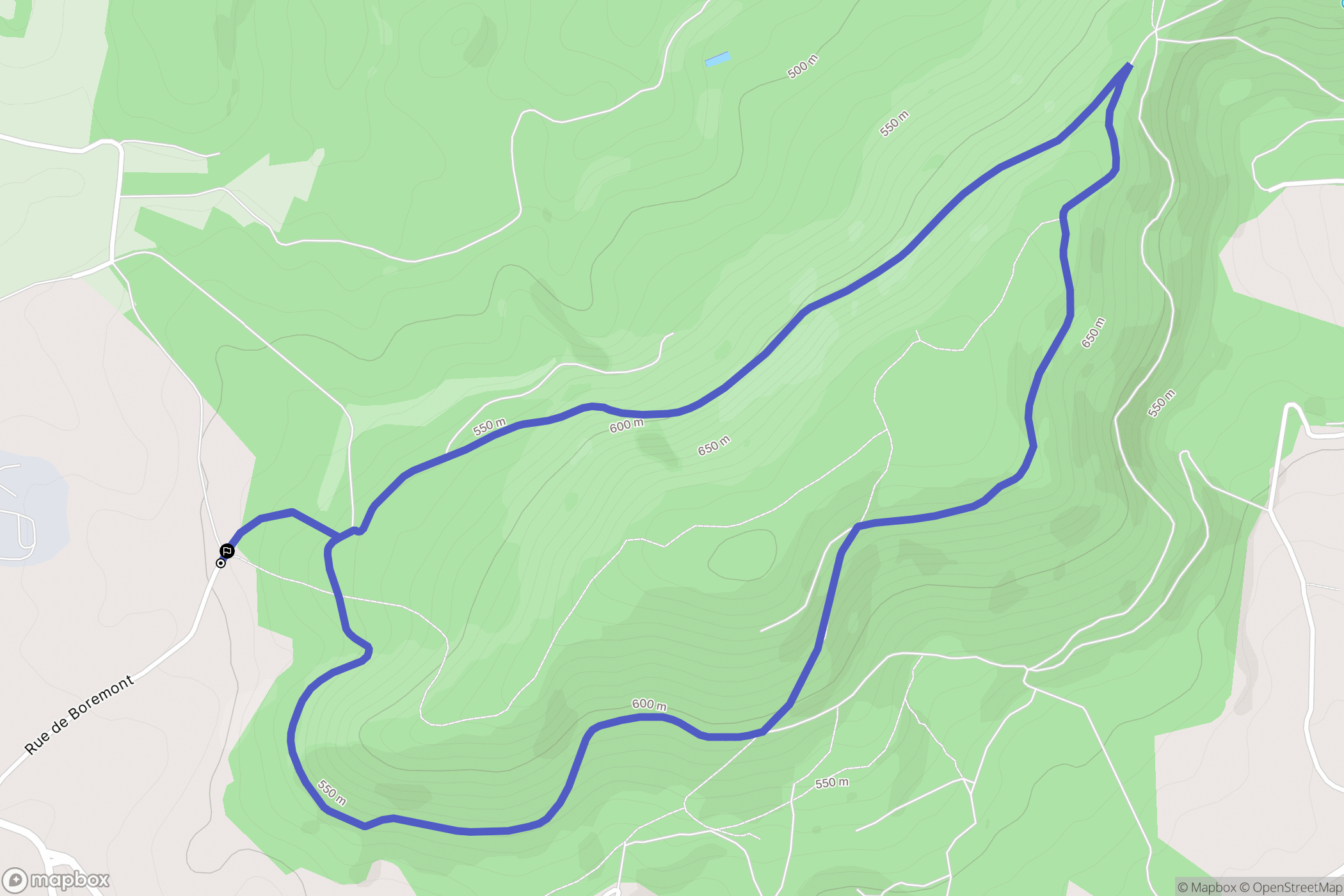 Champ-le-Duc : carte du parcours de randonnée - France