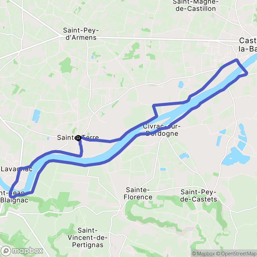 Sainte-Terre : carte du parcours de randonnée - France