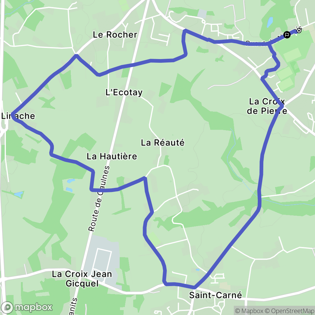 Dinan : carte du parcours de randonnée - France
