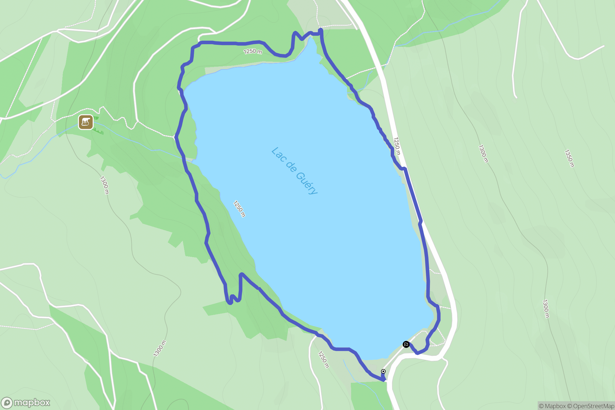 Saulzet-le-Froid : carte du parcours de randonnée - France