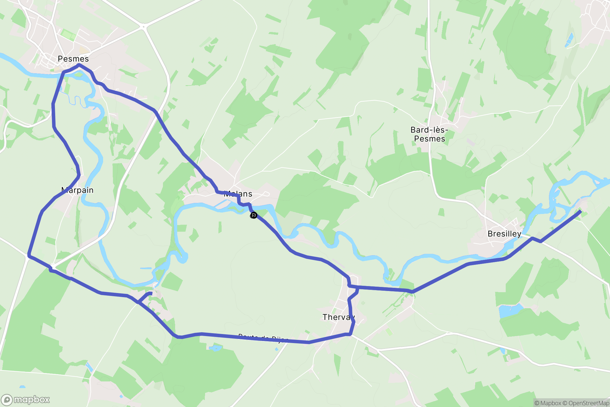 Malans : carte du parcours de randonnée - France