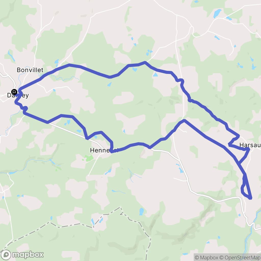 Darney : carte du parcours de randonnée - France
