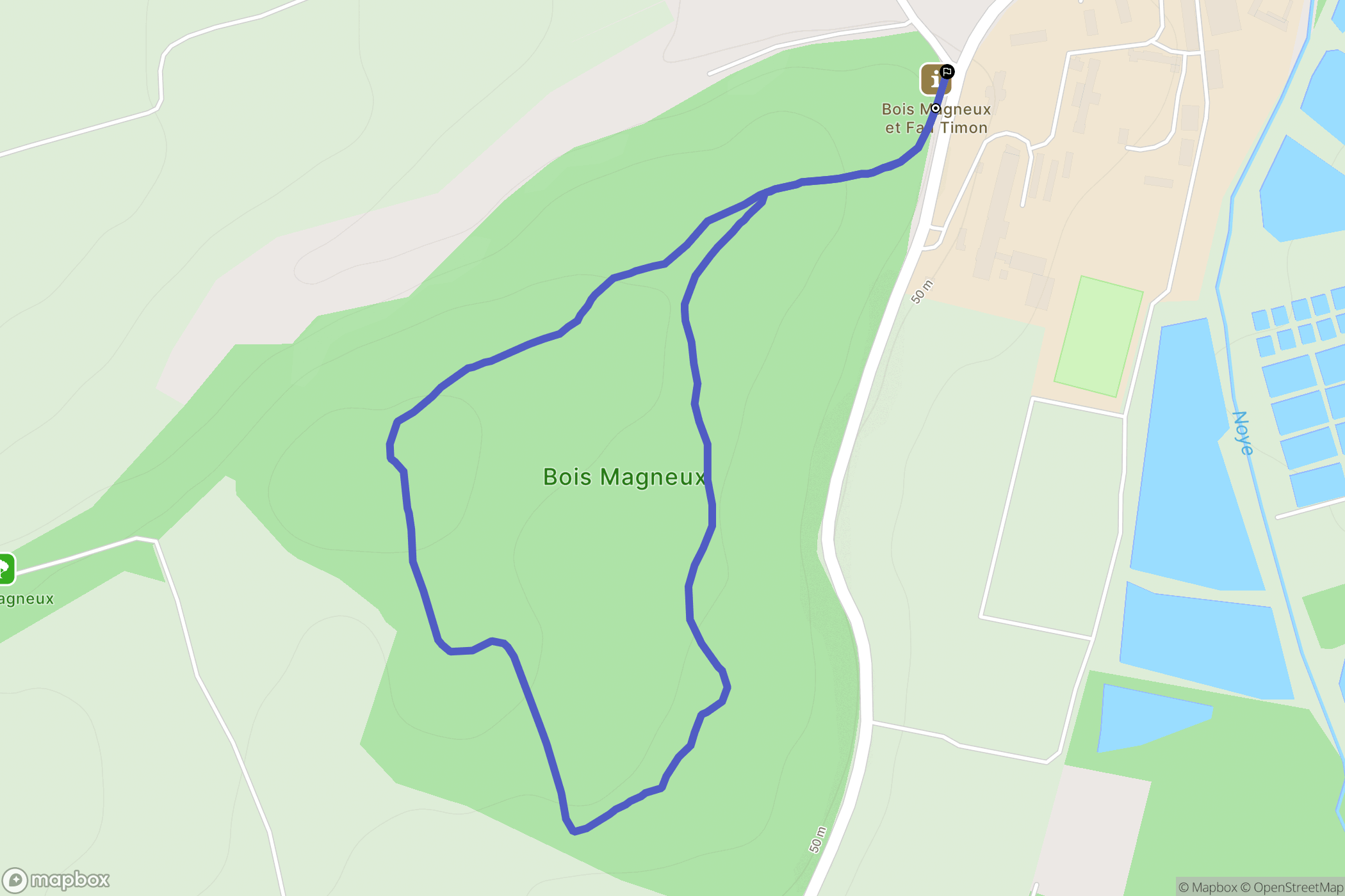 Fouencamps : carte du parcours de randonnée - France