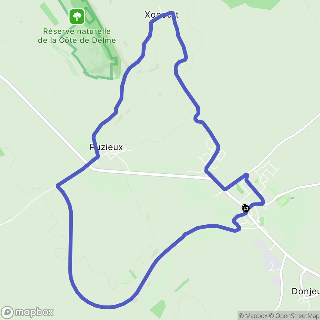 Delme : carte du parcours de randonnée - France