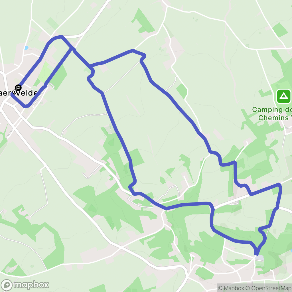 Godewaersvelde : carte du parcours de randonnée - France