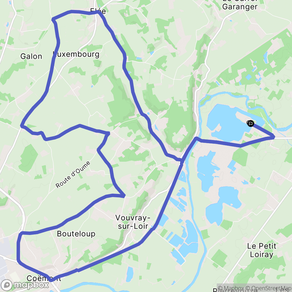 Marçon : carte du parcours de randonnée - France