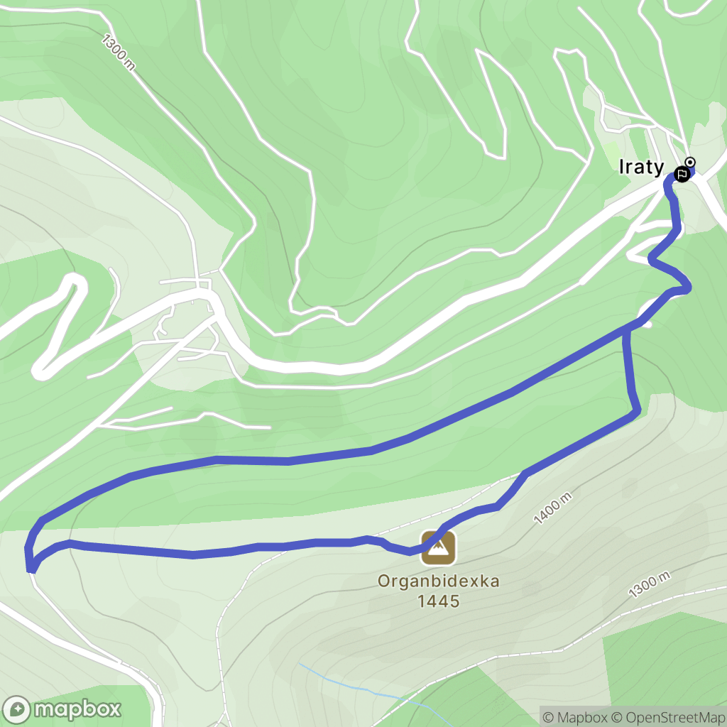 Larrau : carte du parcours de randonnée - France