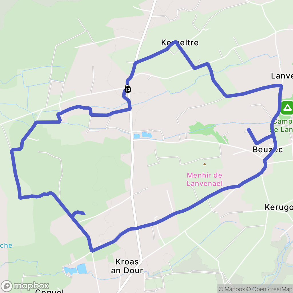 Saint-Jean-Trolimon : carte du parcours de randonnée - France